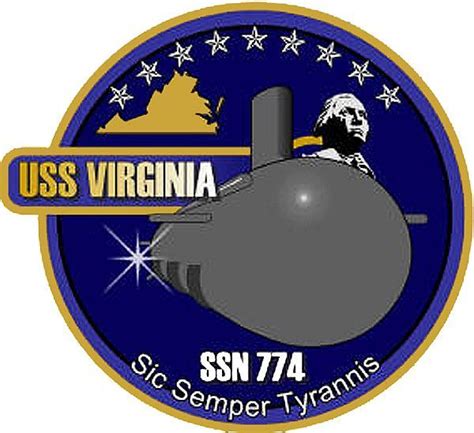 Uss Virginia Ssn 774 Ship Crest Us Navy Submarines Navy Insignia