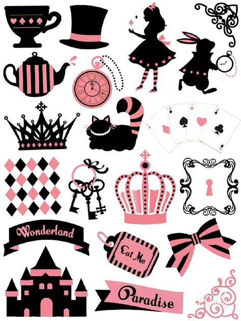Alice In Wonderland Sticker Printable Randomness Pinter Alice In