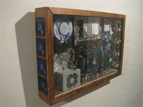 Diy Wall Mounted Pc Gallery Of An Awesome Wall Mounted Custom Pc With