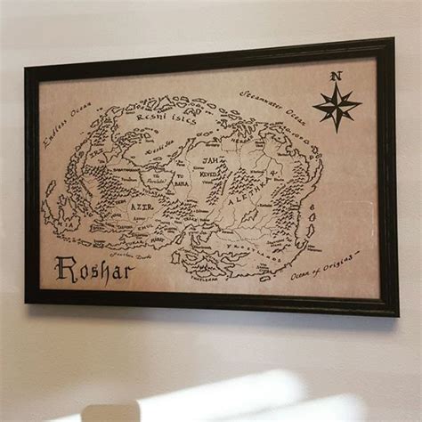Nita On Instagram “map Of Roshar For My Office Wall