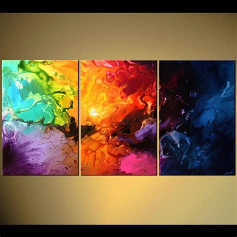 Abstract And Modern Paintings Osnat Fine Art Triptych Art Triptych
