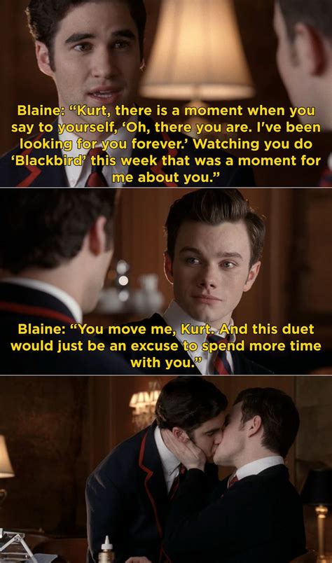 When Blaine Suddenly Knew That Kurt Was The One On Glee 55 Tv Couple Moments From The Last 10