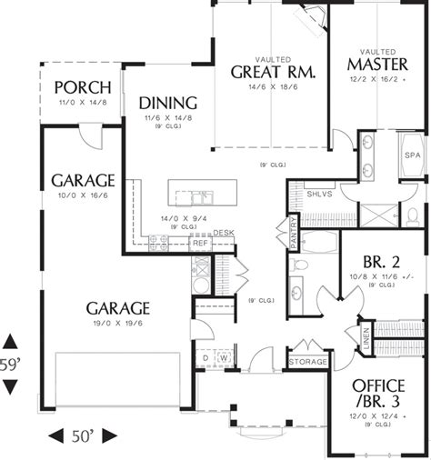 Craftsman Style House Plan 3 Beds 2 Baths 1800 Sqft Plan 48 414