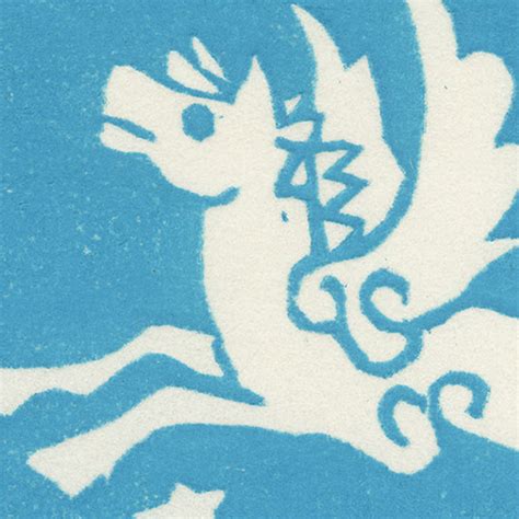 Fuji Arts Japanese Prints Winged Horse Ex Libris By Yoshio Kanamori