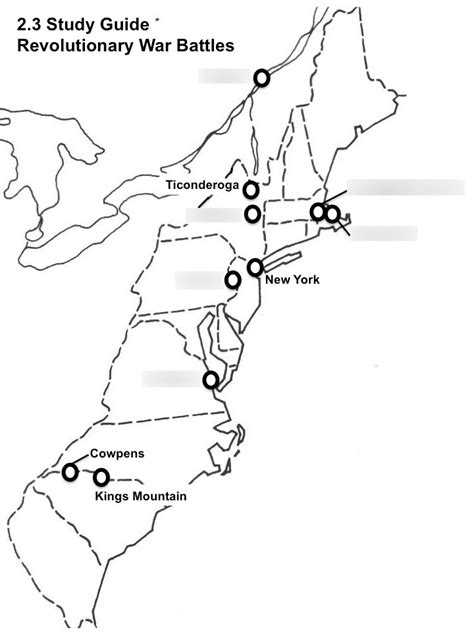 Map Of Revolutionary War Battles Diagram Quizlet