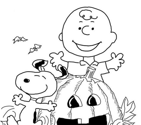 Charlie Brown Halloween Coloring Pages Coloring Pages