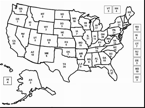 Usa Map Coloring Endorsed United States Page Election Us