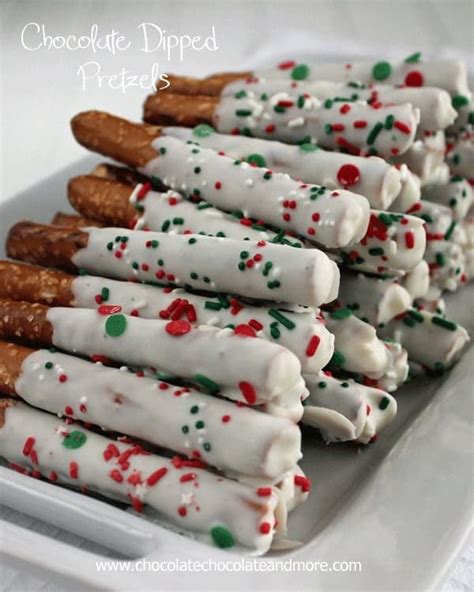 White Chocolate Dipped Pretzel Rods Chocolate Chocolate And More
