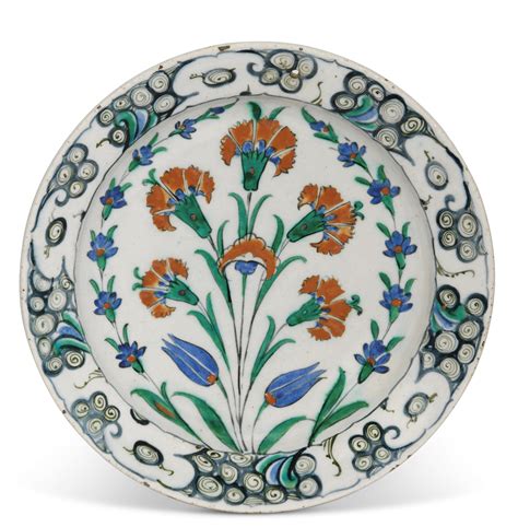 An Iznik Pottery Dish Ottoman Turkey Circ Christie S