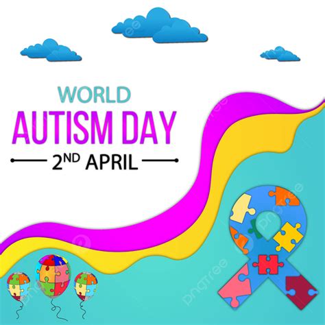 Beautiful World Autism Awareness Day Campaign Concept Illustration