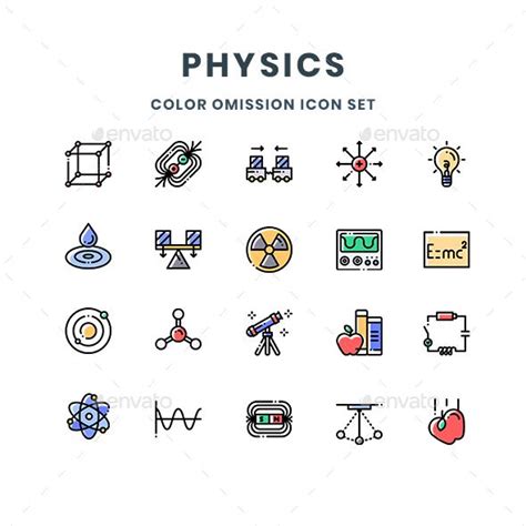 Physics Icons Physics Web Design Design