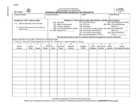 Form L 2106 Fill Out Sign Online And Download Printable Pdf South