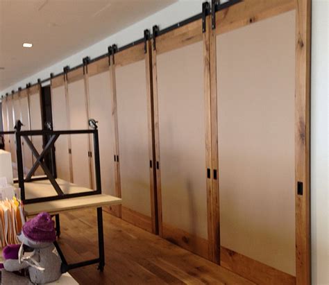 Temporary Wall Panels Non Warping Patented Wooden Pivot Door Sliding