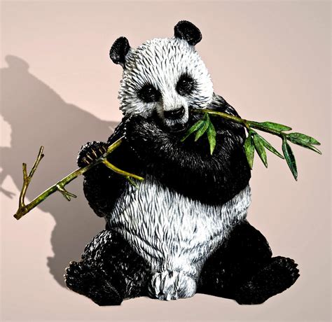 Panda Bronze Sculpture 2020 9 In By Barry Stein