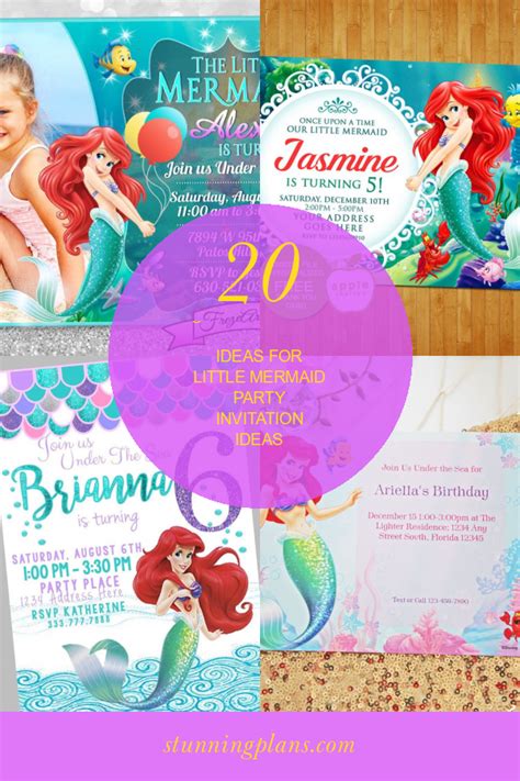 20 Of The Best Ideas For Little Mermaid Party Invitation Ideas Home