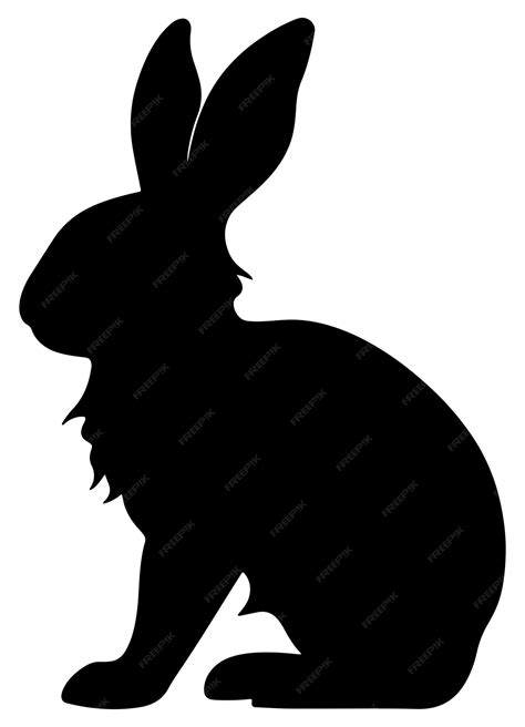 Premium Vector Bunny Silhouette Simple Hare Silhouette Silhouette