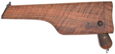 Wooden Shoulder Stock Holster For Mauser C96 With 10 Round Magazin