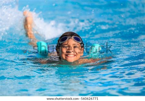Boy Happy Swimming Pool Stock Photo 560626771 Shutterstock
