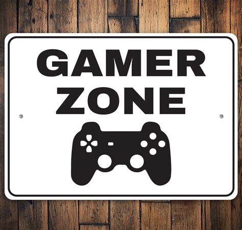 Gamer Zone Sign Gaming Zone Decor Gamer Gaming Decor Game Etsy