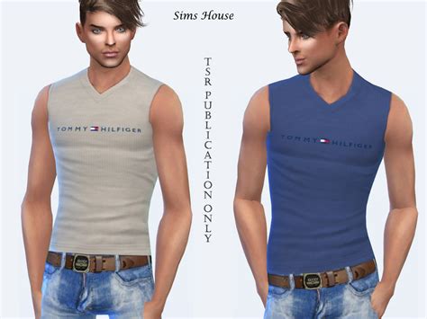 The Sims Resource Mens T Shirt Without Sleeves