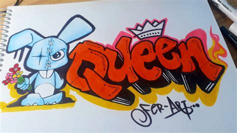 Como Hacer Un Graffiti Paso A Paso Queen Youtube