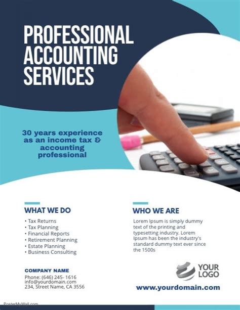 Accounting Services Flyer Poster Template Accounting Services