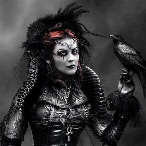 Dark Sorceress With Raven Very Gothic Dark Beauty Goth Victorian Goth