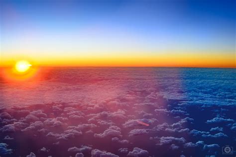 Sunset Sky Above The Clouds Background High Quality Free Backgrounds