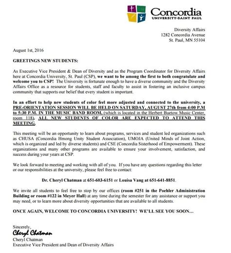 Welcome Letter About Diversity Sparks Backlash At Concordia Mpr News