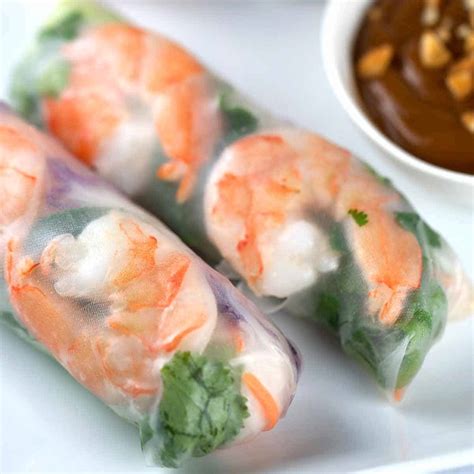 Sprinkle shrimp with salt and pepper to taste. Fresh Shrimp Spring Rolls with Peanut Dipping Sauce ...