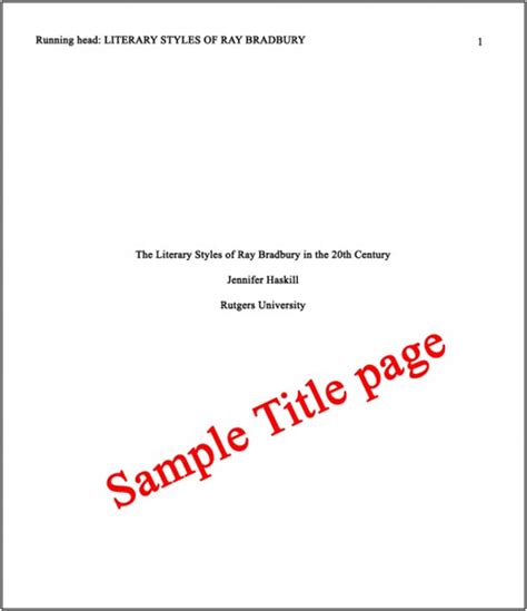 Sample papers in mla style. Lesson 7: Title Page & Abstract