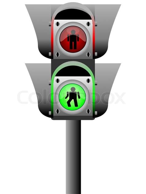 Pedestrian Traffic Lights Isolated Stock Vector Colourbox