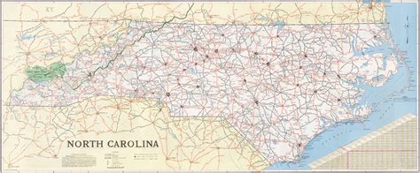 North Carolina Roads And Highways Nc Road Map 1956