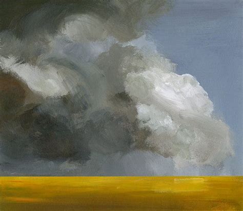 Landscape Painting Field Before The Storm Archival
