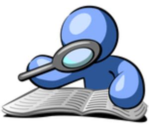 Blue book myanmar cartoon : Clip Art Graphic Of A Blue Guy Character Researching A ...