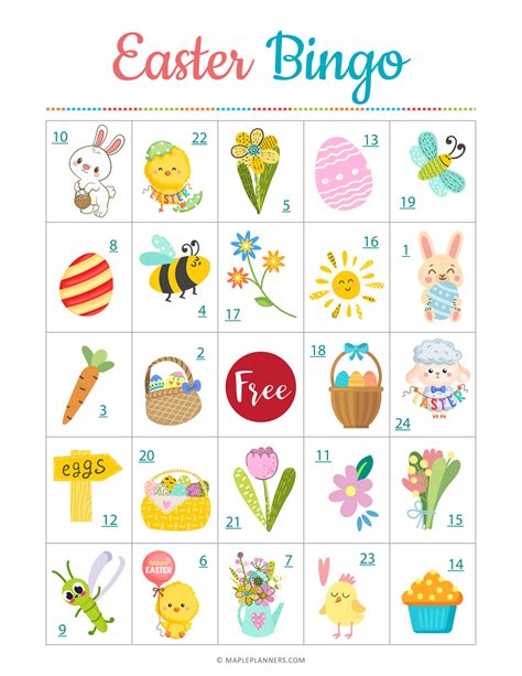 Easter Bingo Download Free Printables
