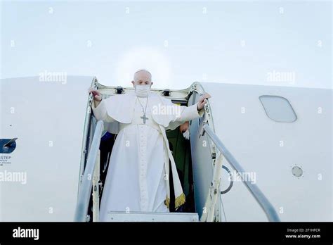 Baghdad Iraq Th Mar Pope Francis Arrives In Baghdad Iraq On