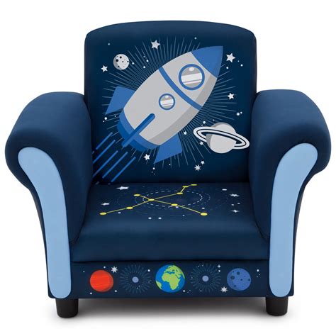 Help kids develop good posture habits that last a lifetime. Delta Children Space Adventures Blue, Upholstered Sculpted ...