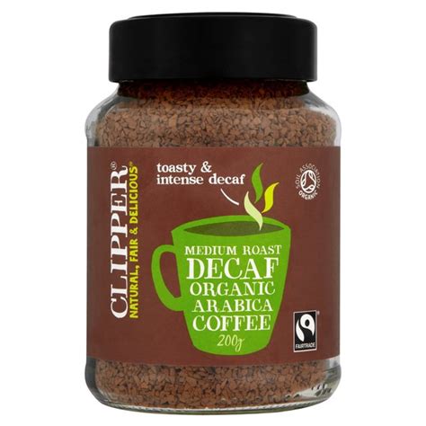 Therefore, once opened, always store coffee in a cool, dry environment and it's best to use within 4 to 6 weeks so that you get the best tasting cup of coffee! Clipper Organic Instant Decaffeinated Coffee Fairtrade ...