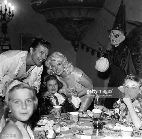 actress jayne mansfield and mickey hargitay have a halloween and birthday party for daughter
