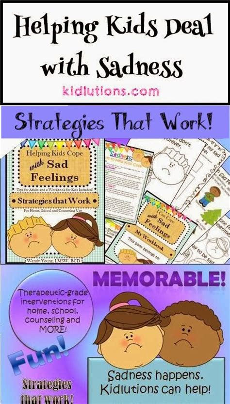 Helping Kids Cope With Sad Feelings Workbook For Home School And