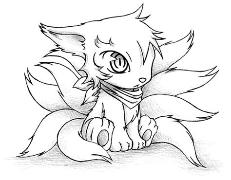 Nine Tailed Fox Drawing Chibi