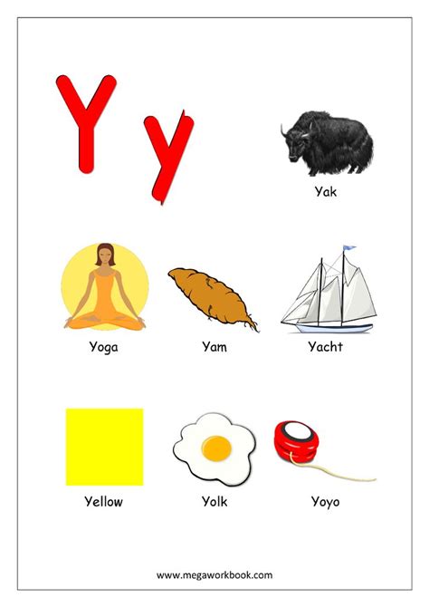 978 words that start with y. Free Printable English Worksheets - Alphabet Reading ...