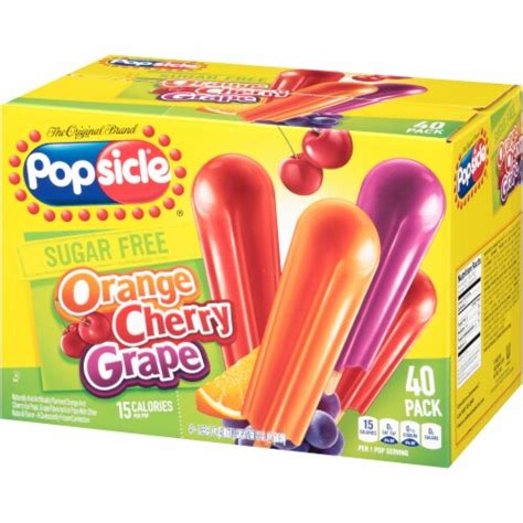 Popsicle Orange Cherry Grape Ice Pops 40 Ct Ralphs