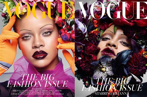 Rihanna Has Skinny Eyebrows On The New Vogue Uk Cover Racked