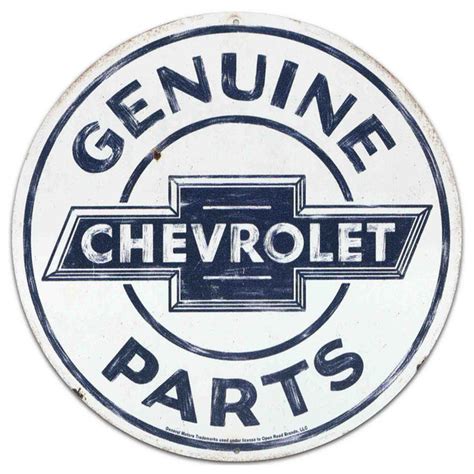 Chevrolet Genuine Parts Round Metal Sign Open Road Brands Shop Orb