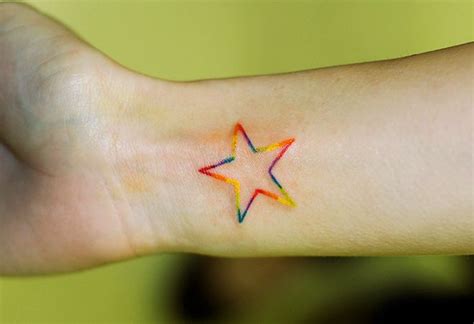Rainbow Star This My Number 18 Tattoo Star Tattoos Mini Tattoos