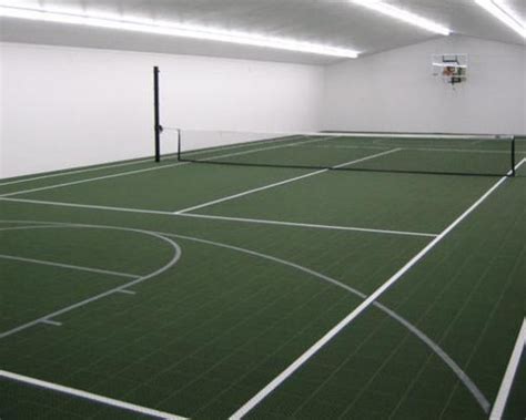 Choose from indoor and outdoor courts on a variety of playing surfaces such as tarmac, astroturf with six indoor courts and two outdoor courts the quality and quantity of tennis provision in islington has improved immensely, and is open on a. Indoor Tennis Court | Houzz