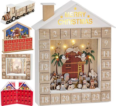 Brubaker Reusable Wooden Advent Calendar To Fill Bible Story Crib