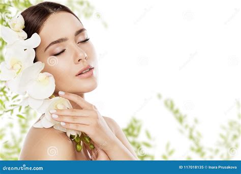 beauty skin care and face makeup woman skincare natural make up stock image image of
